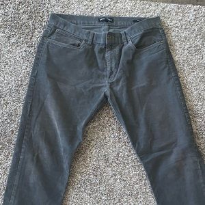 J Crew Corduroy Grey Slim Pants W: 33 / L: 30